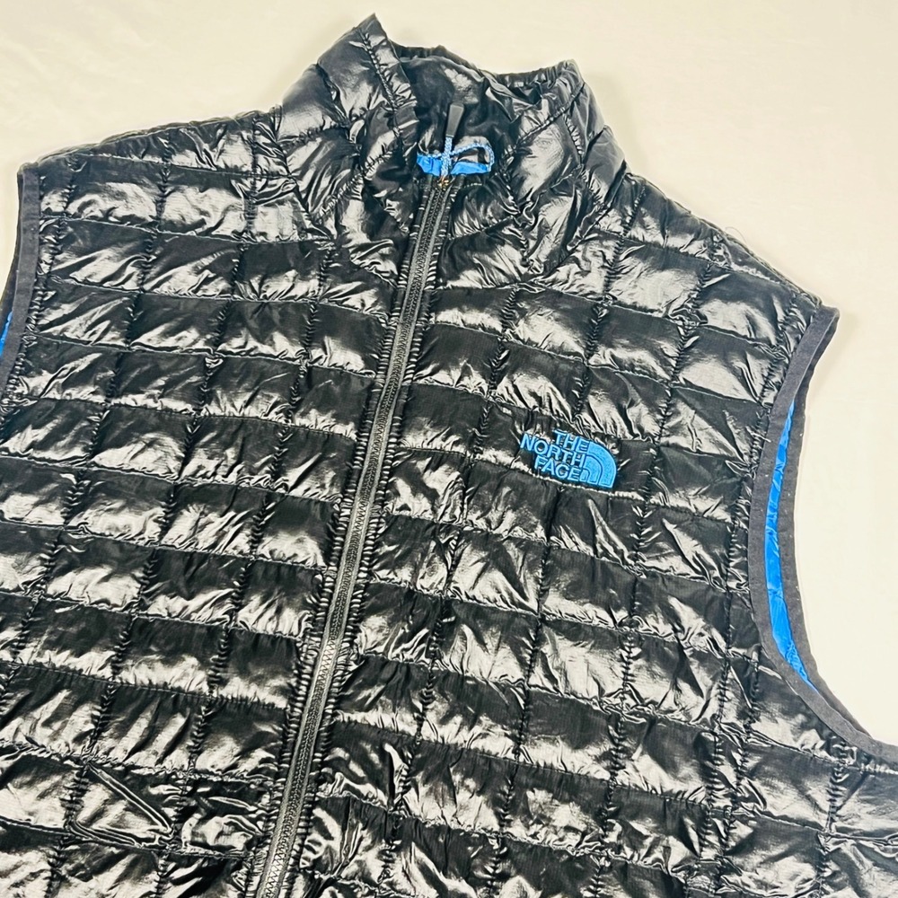 The North Face Mens ThermoBall Quilted Insulated Vest Black Blue A7ZK F13 QV25